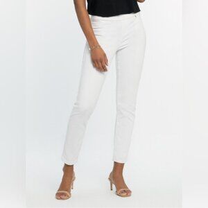 Nic + Zoe white stretchy pull on denim jeans Sz 4